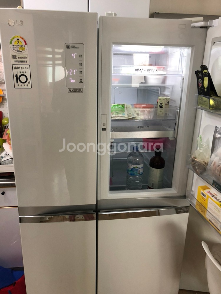 Lg디오스 리니어 컴프레셔 양문형 냉장고--0