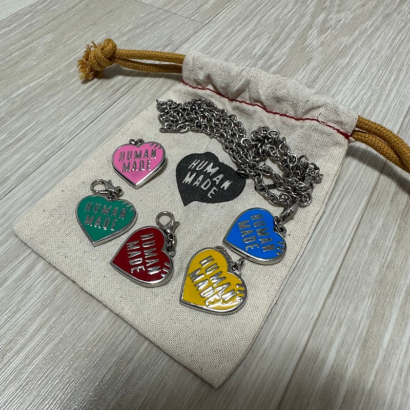 Human Made Five Heart Necklace Silver 휴먼메이드 목걸이 (HUMAN