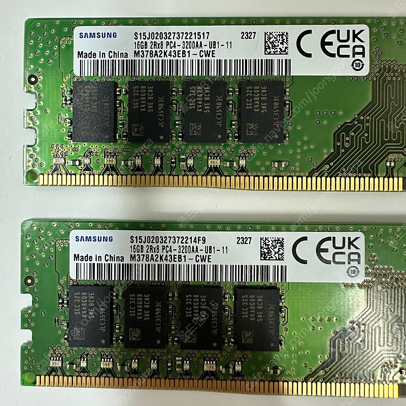 Samsung 16GB DDR4 3200MHz Desktop RAM 2Rx8 PC4-3200AA-UB1-11  M378A2K43EB1-CWE